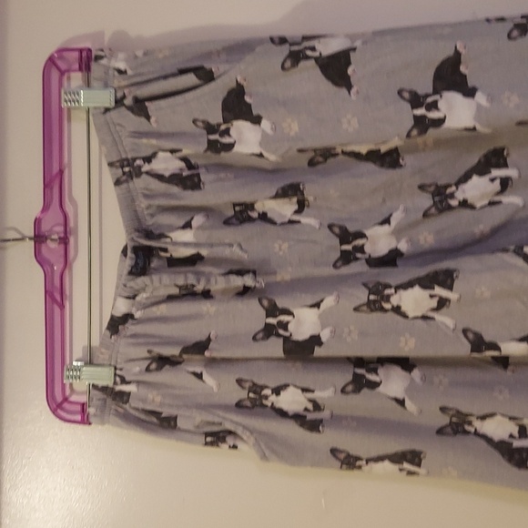 Comfies gray Pajama Pants with boston Terrier dogs - Picture 1 of 4